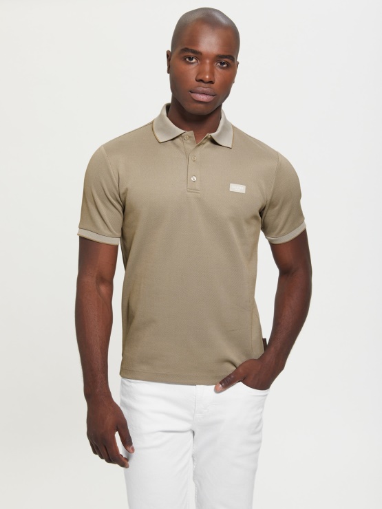 Bež Polo Majica Z Logotipom Guess