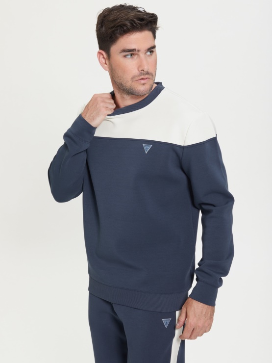 Modra Majica Z Logotipom Guess Scuba Back