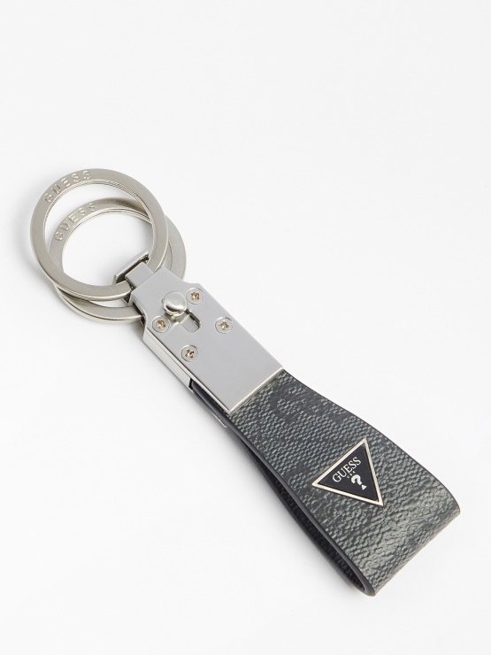 Obesek Za Ključe Guess Black Vezizola 4g Z Logotipom