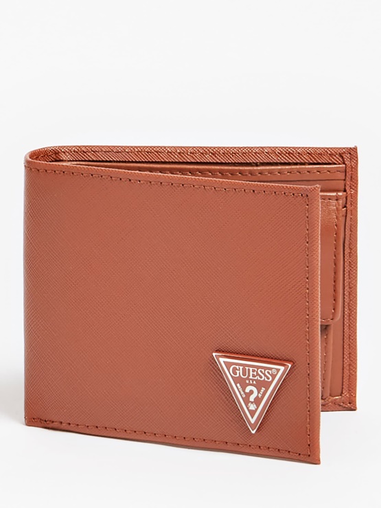 Certosa Saffiano Denarnica Rjava Ugibati