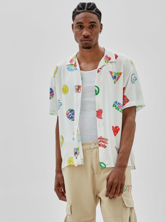 Bela Guess Majica S Potiskom