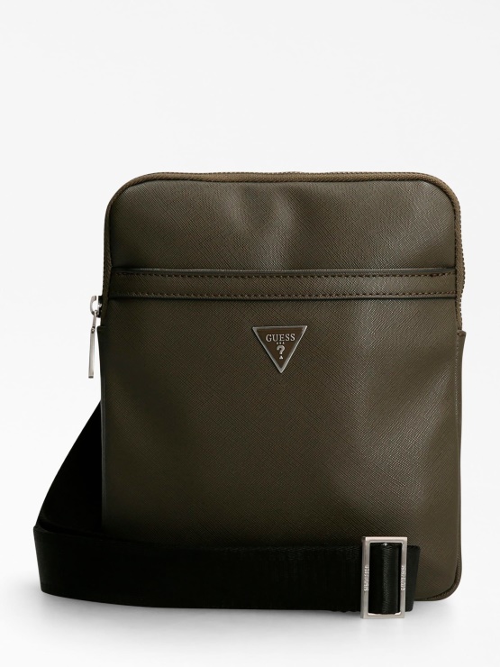 Certosa Saffiano Mini Torbica Za čez Ramo Siva Guess