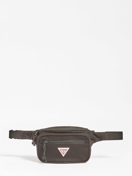 Torbica Za Pas Z Logotipom Trikotnika Guess Black