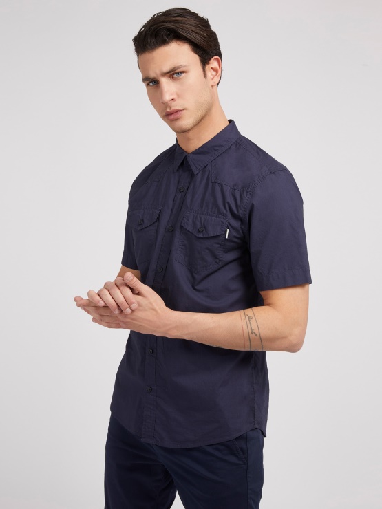 Modra Srajca S Kratkimi Rokavi Guess