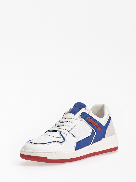 Bele Usnjene Nizke Superge Guess Vicenza