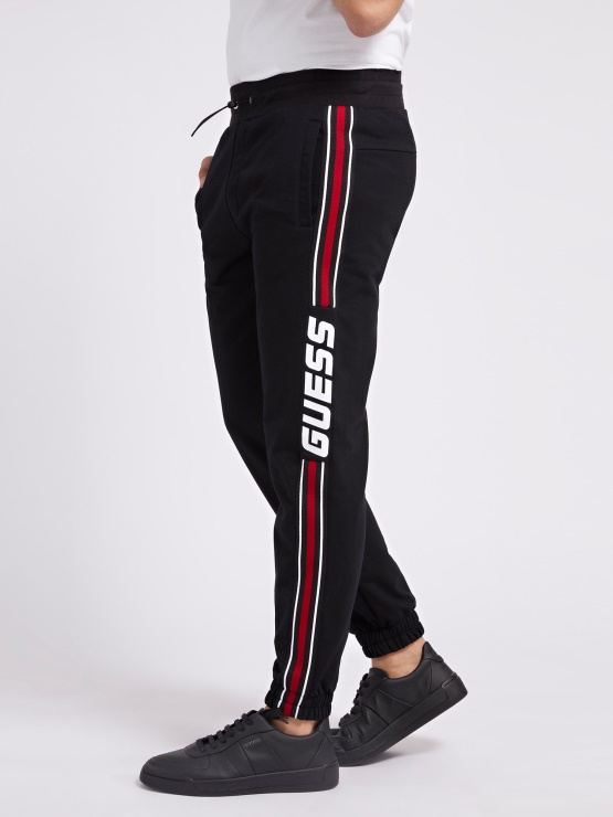 Jogger Hlače Guess S Stranskim Logotipom