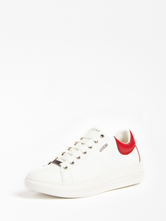 Guess Vibo Superge Iz Mešanega Usnja, Rdeče, Multi