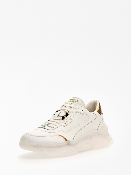 Pravega Usnja Massa Tekaški Copati Gold Guess