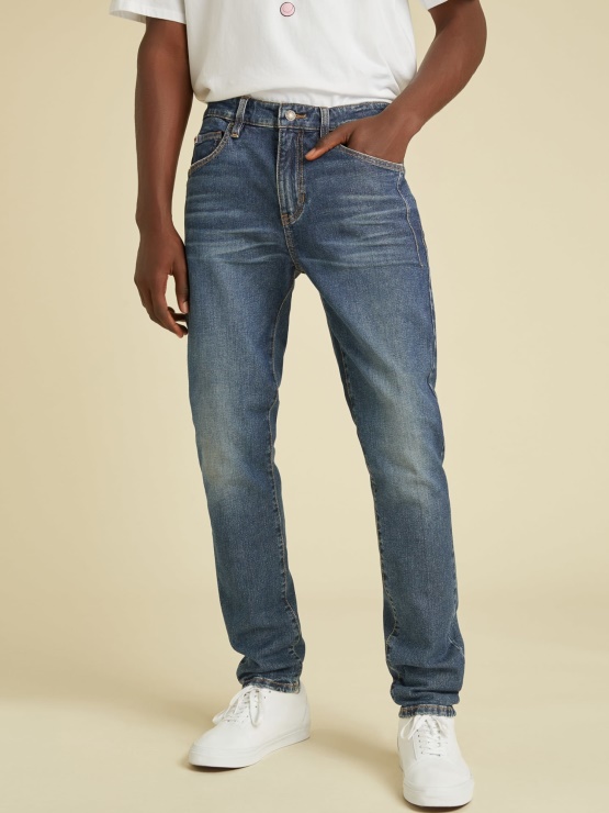Modre Guess Skinny Denim Hlače