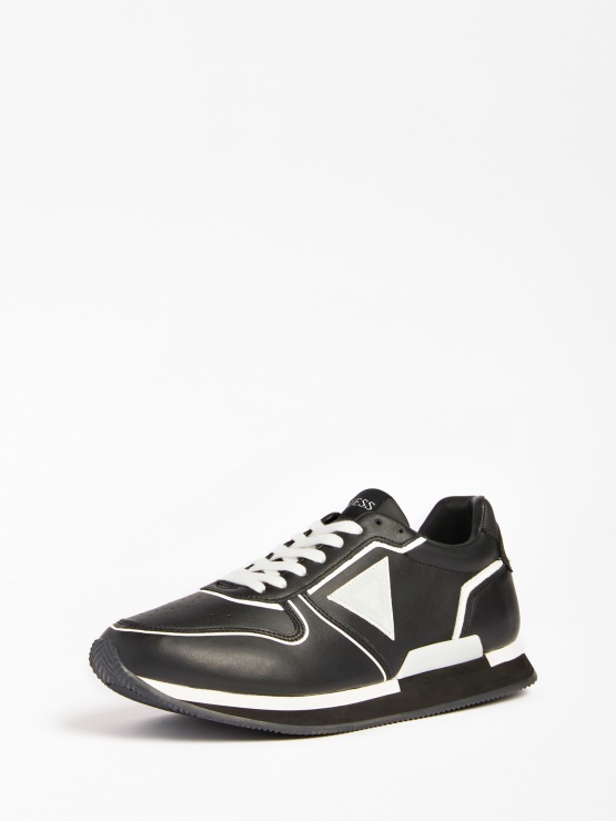 Potenza Tekaški čevelj Z Usnjenim Vstavkom Guess Black