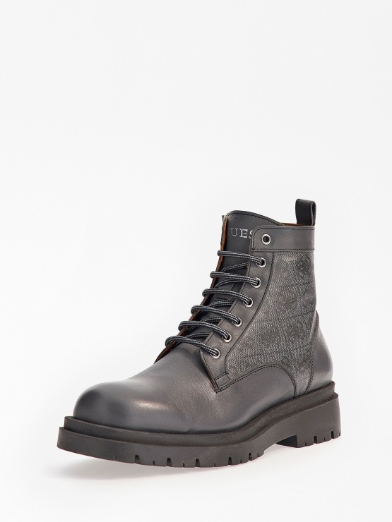 Bojni škornji Z Logotipom Pisa 4g Guess Black