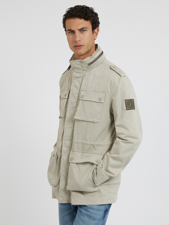 Guess Bež Jakna Z Našitimi žepi