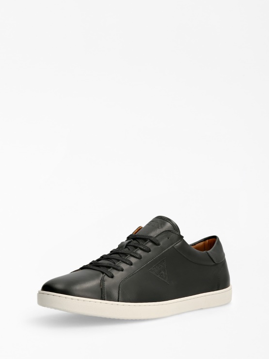 črne Superge Guess Ginevra Iz Pravega Usnja