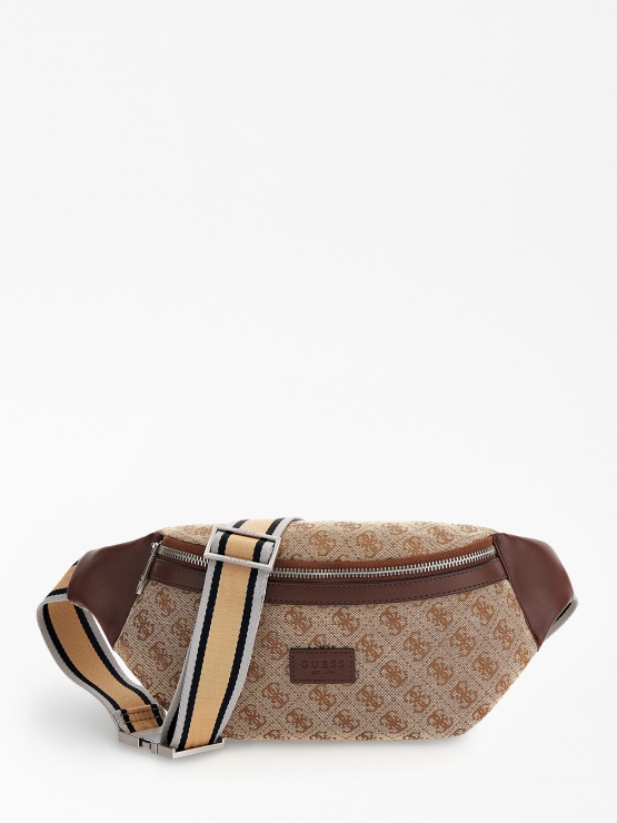 Guess Strave 4g Logo Torba Za čez Ramo Bež