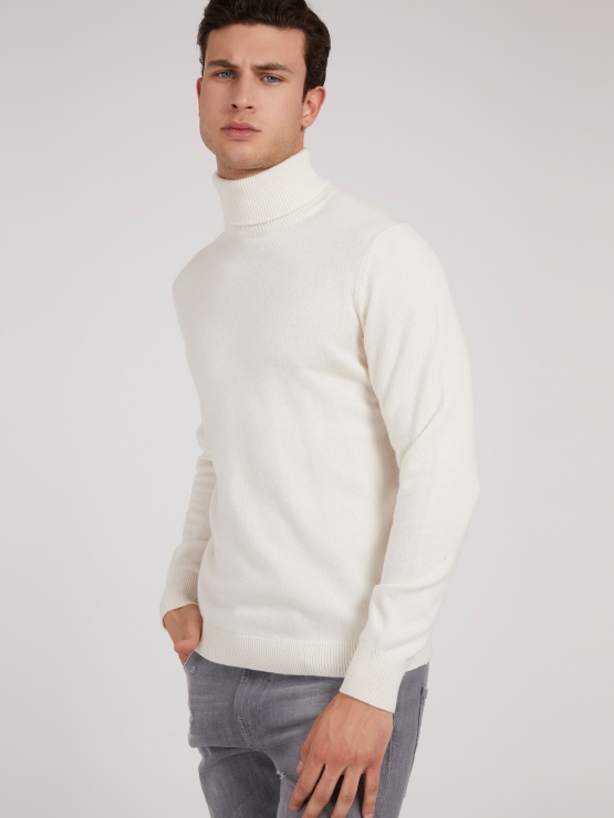 Guess Bel Pulover Z želvovim Ovratnikom Iz Mešane Volne