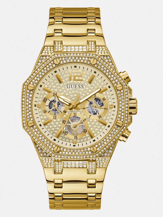 Bela Večfunkcijska Ura Iz Nerjavečega Jekla Guess