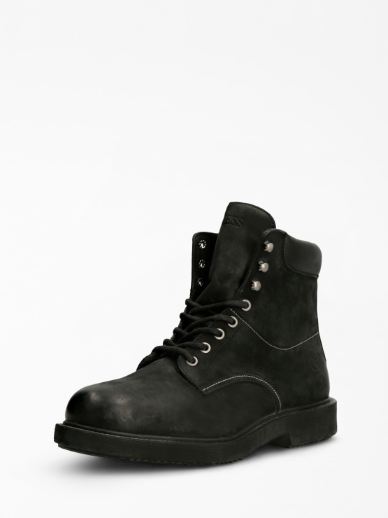 Guess črn Gležnar Laion Iz Pravega Usnja