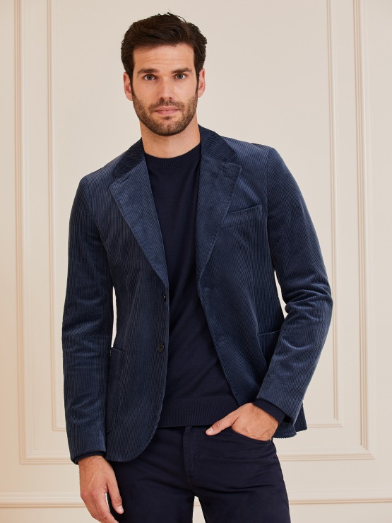 Modri žametni Blazer Marciano Guess