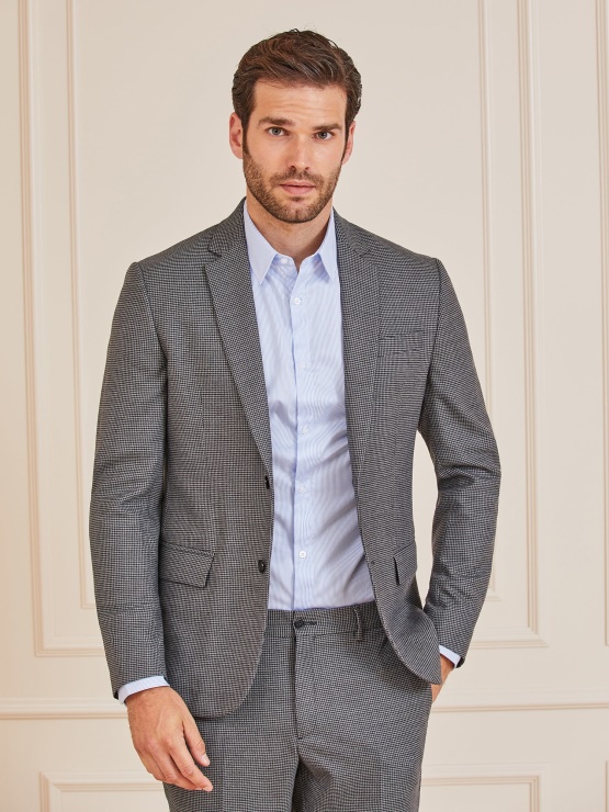 Blazer Iz Mešanice Volne Marciano Guess Black