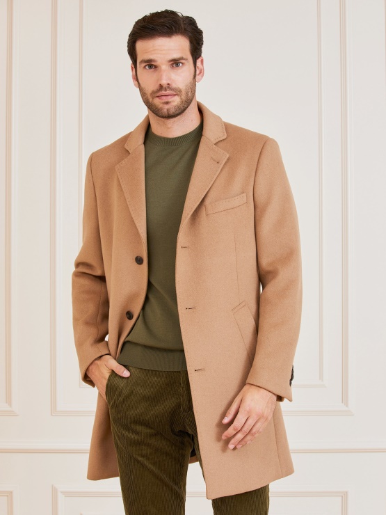 Bež Guess Plašč Iz Mešanice Volne Marciano