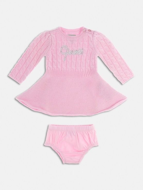 Guess Roza Obleka In Spodnjice Iz Mešanice Volne