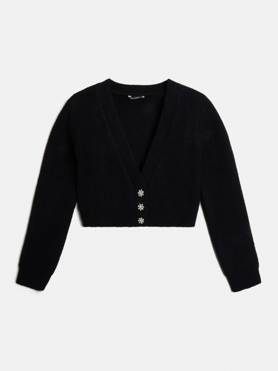 Jewel Button Jopica črna Guess