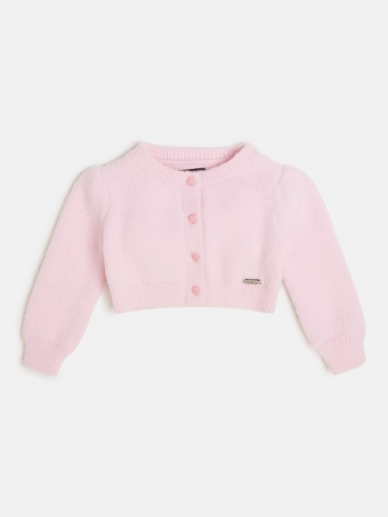 Guess Pulover Kardigan Roza