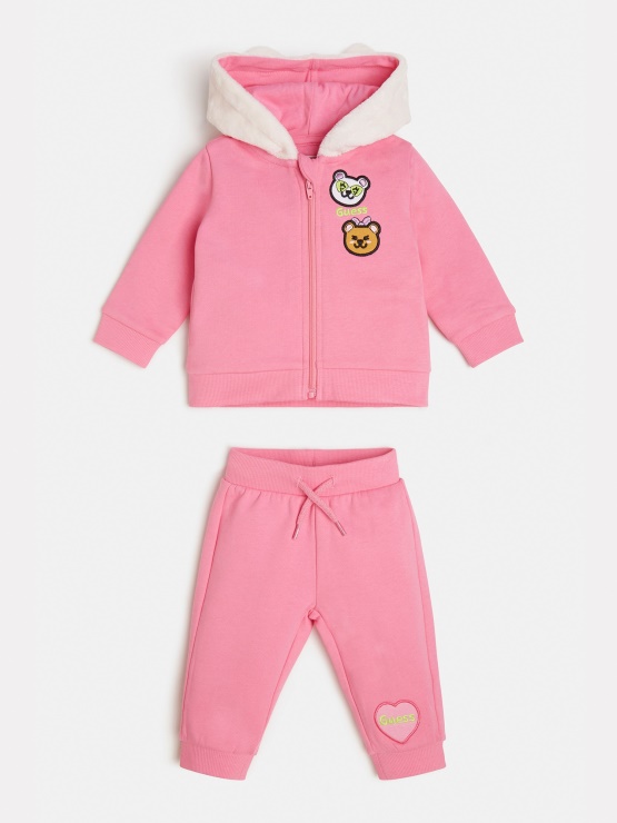 Aktivni Komplet Puloverja In Hlače Pink Guess