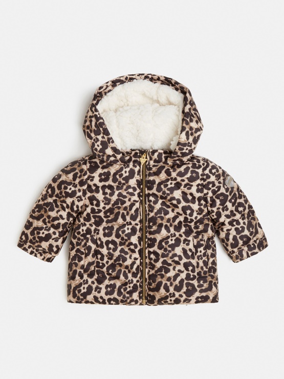 Animalier All Over Print Puffer Guess