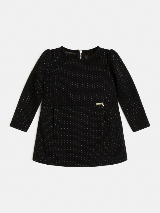 Guess črna Obleka Iz žakarda Z Lureksom