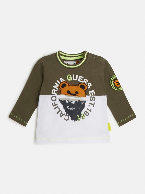 Bela Guess Majica S Sprednjim Našitkom