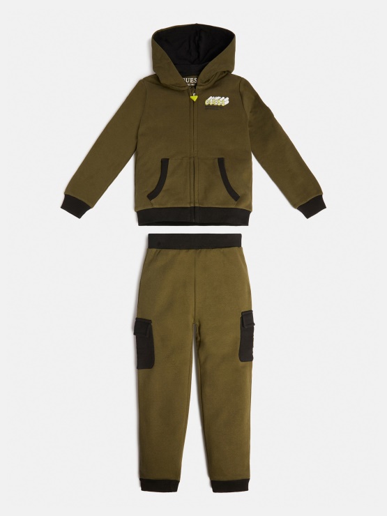 Aktivni Top In Hlačni Komplet Zelen Guess