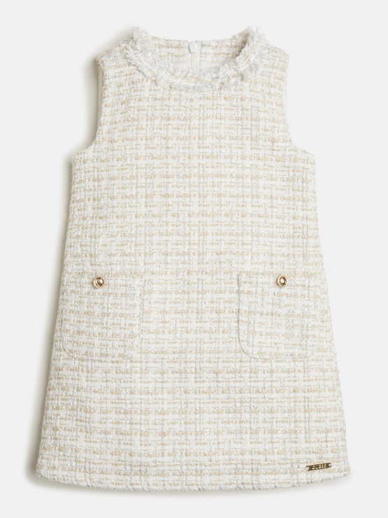 Guess Obleka Iz Tvida Bela