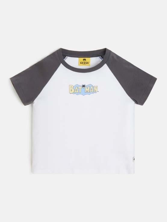 Batman Skrajšana Majica Bela Guess
