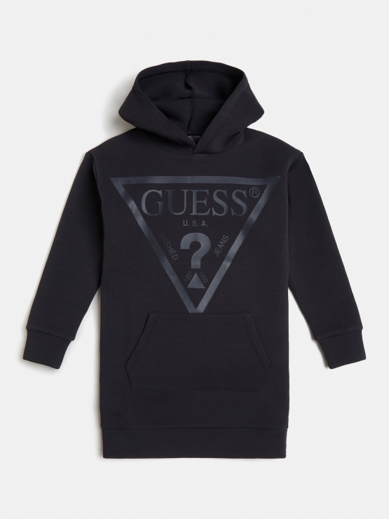 Aktivna Obleka S Trikotnim Logotipom Temno Siva Guess