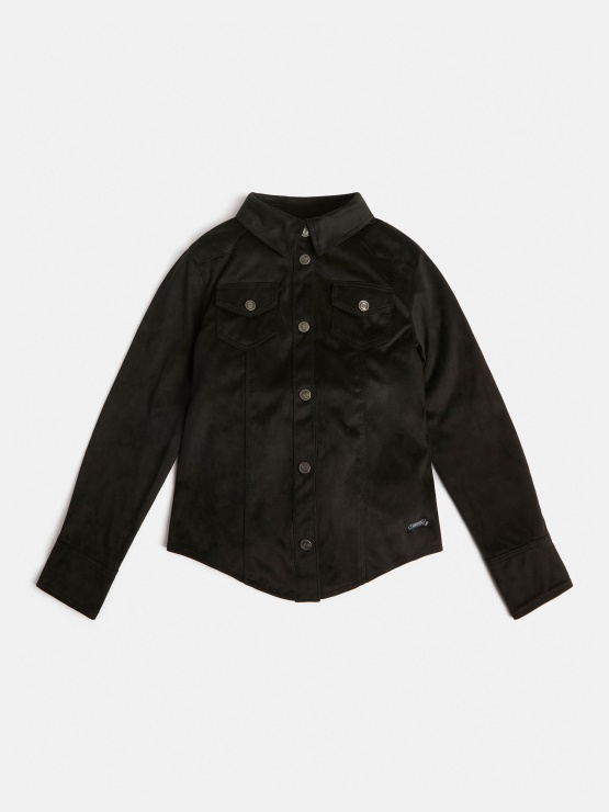 Srajca Iz Umetnega Semiša Guess Black