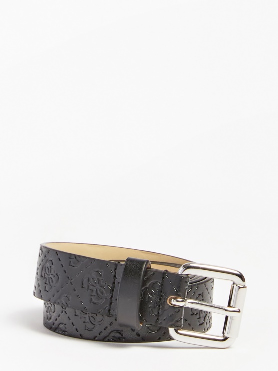 črn Guess čez Pas S Potiskom Logotipa 4g