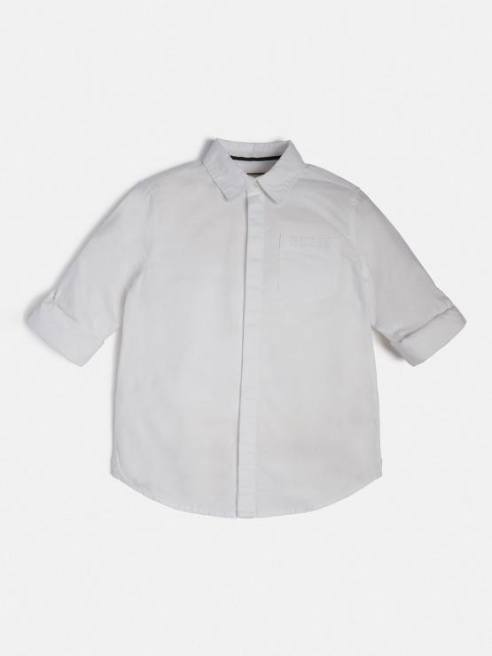 Bela Sprednja Majica Z Logotipom Guess