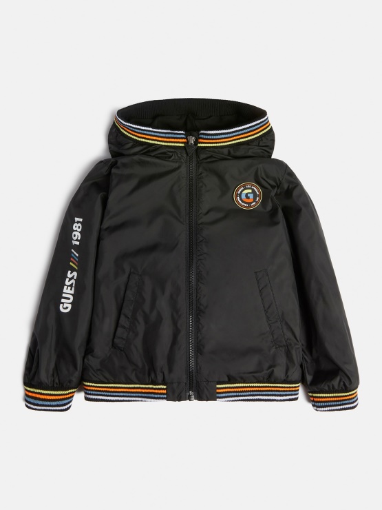 črna Vetrovka Guess Side Logo