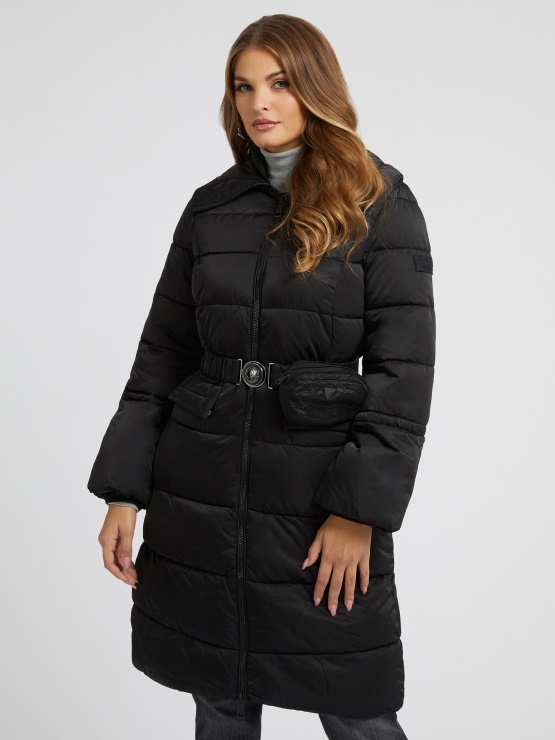 Dolgi Napihovanec S črnim Pasom Guess