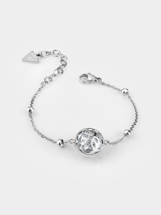 4g Logo Boule' Zapestnica Srebrna Guess