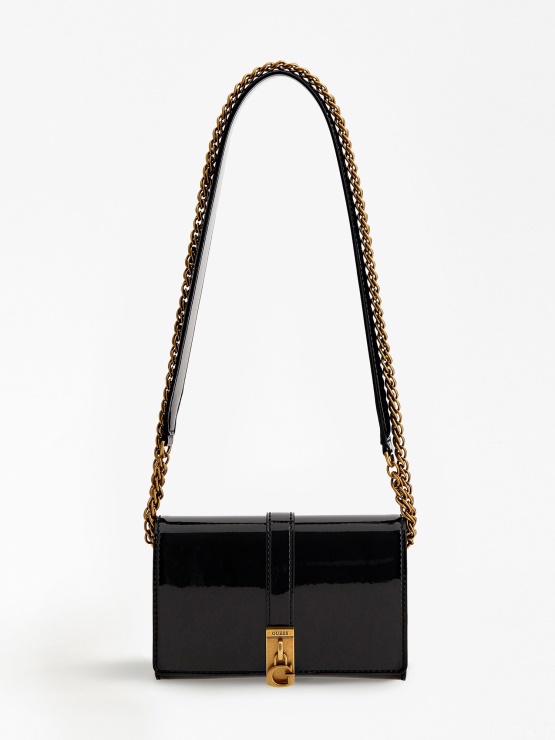 črna Virtualna Patentirana Mini Torbica Za čez Ramo Guess