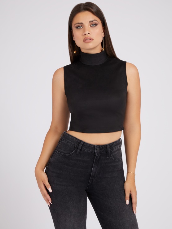 Crop Top Guess Iz Umetnega Semiša