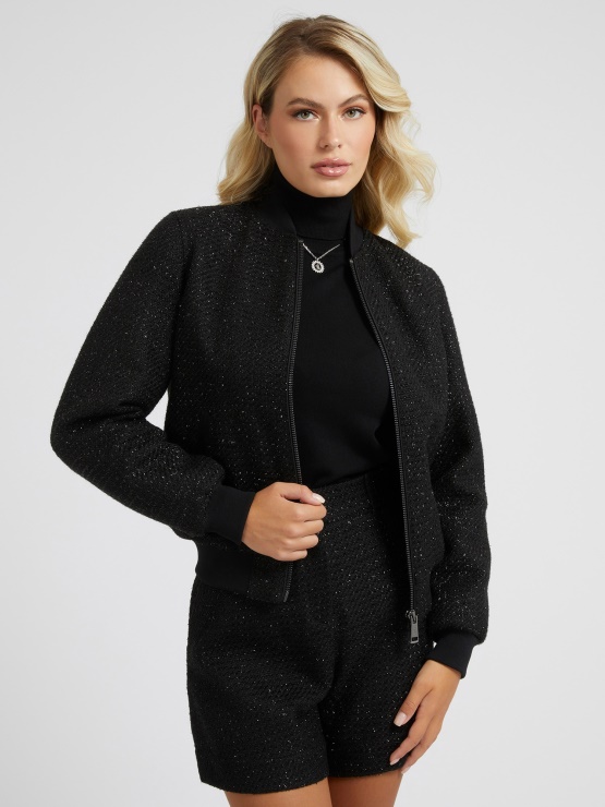 Bomber Iz črnega Tvida Guess