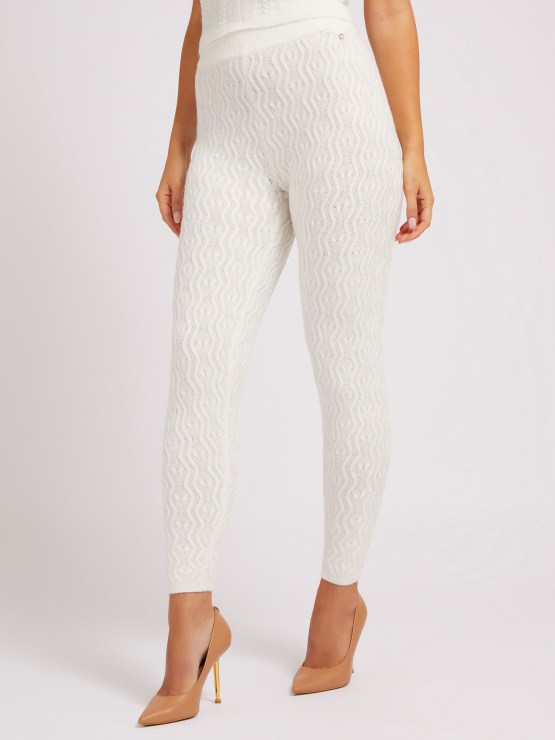 Guess Cables Pulover Pajkice Bele