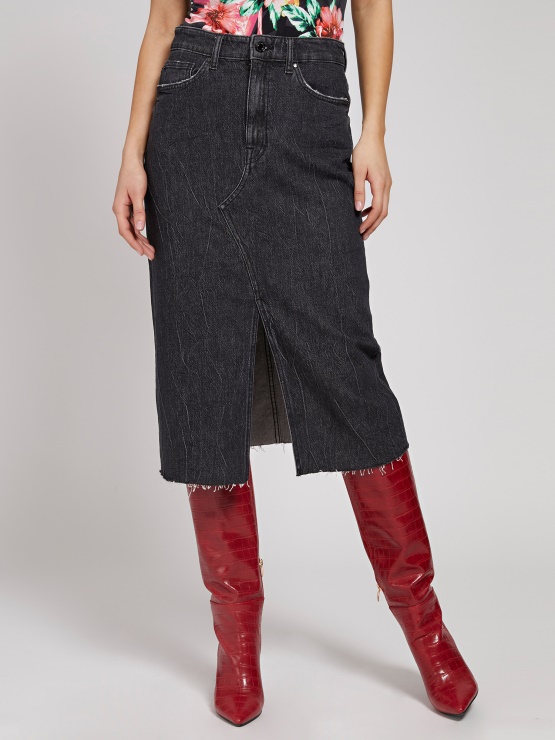 Guess Sivo Oprijeto Denim Krilo