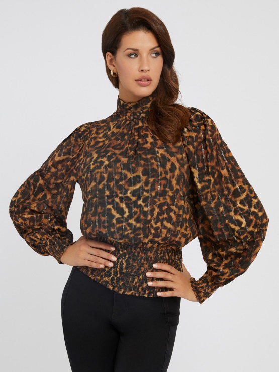 Cvetlična Fantazija Guess Po Celem Potisku Na Vrhu