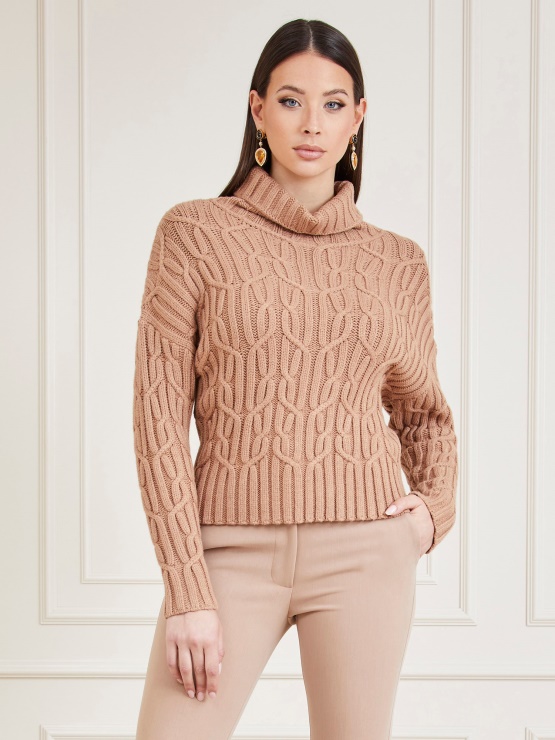 Bež Marciano Kabelski Pulover Guess