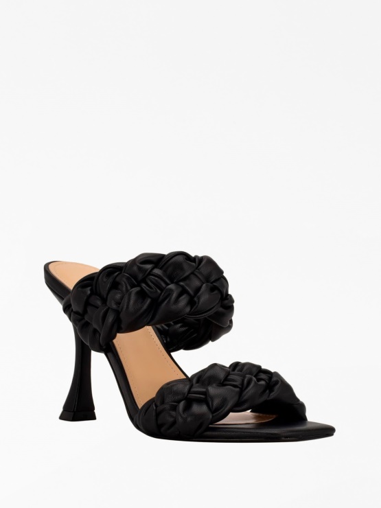 Guess črne Mule S Peto S Pletenico Harlie