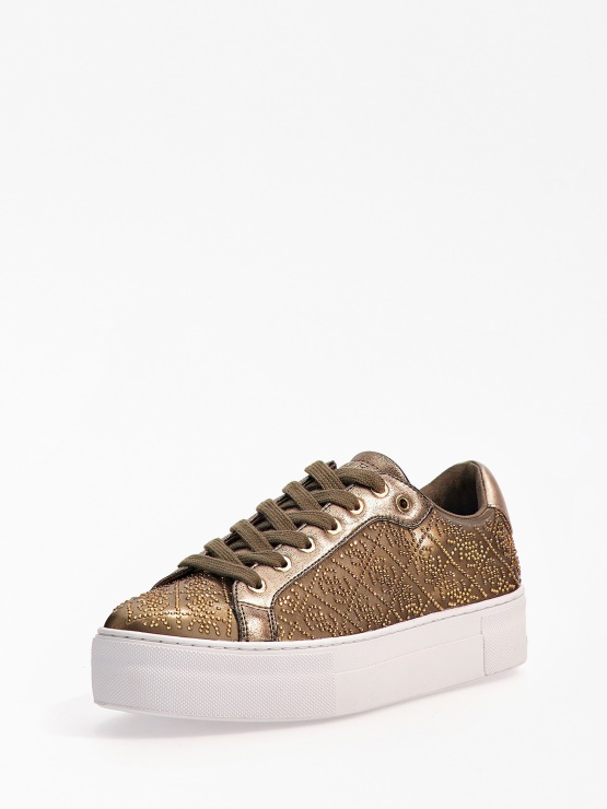 Garmini Rhinestone 4g Logo Superge Guess Zelena